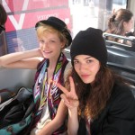 Milagros and Sheila Marquez "peace out".