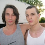 Now in Berlin, Nico, former face of Calvin (right) with fellow model friend
