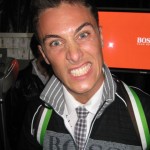 Jeremy Santucci shows off his crazed model pose