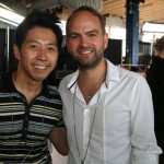 GQ Taiwan editor and photographer- Chiun Kai Shih with the designer, Andrew Buckler