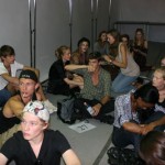 Waiting to get their number assignment are a bunch of earth's most beautiful models