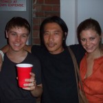 The REAL bull wrangler, Wilhelmina's Greg Chan (middle) with friends