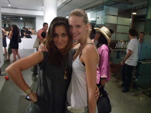 Julia Stegner, after a long day of shooting at Milk, still looks so fresh and gorgeous. With the lovely Laura from Women.