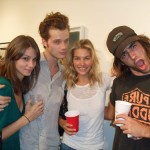 Stefan Walker and Jessica Hart are bookended by 2 beautiful friends.