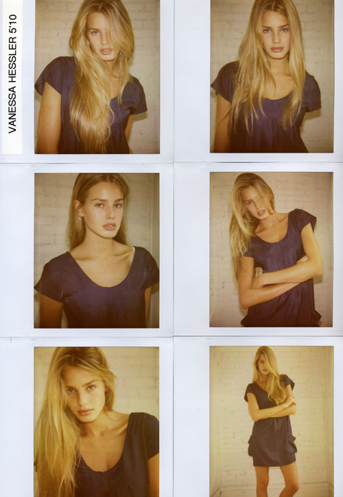 Vanessa Hessler 1 Model Management Polaroids courtesy of One Mgmt