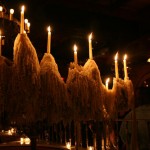 The fabulous backdrop at The Bowery Hotel's Gemma room