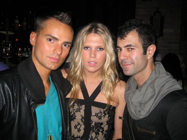 Derek from Wilhelmina with Alexandra Richards with Jeremy Kost