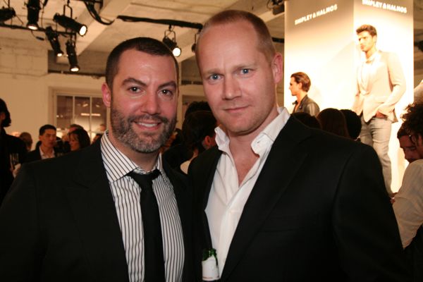 The man responsible for the top talent, GQ bookings director Richard Blandino with photographer Alex Cayley