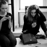 Sophie Srej and Dorothea, texting away