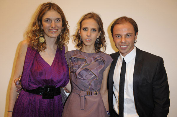 Martina Mondadori, Allegra Versace and Nicolo Cardi