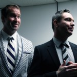 Reps from Credit Suisse and Prada thank the models for donating their time.