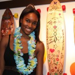 Damaris with her board!