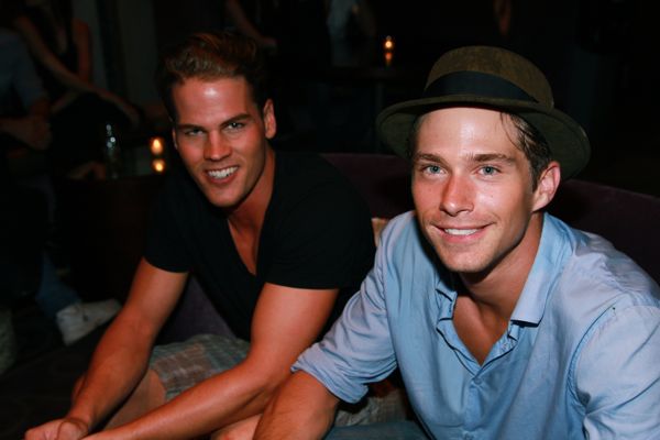 Travis Hanson (straight from a shoot) and Brian Davenport
