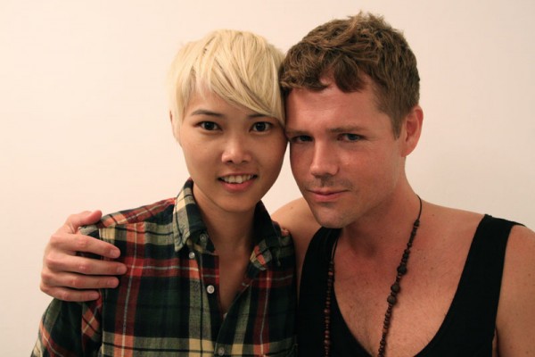 Casting director Daniel Peddle and Mey Bun give it to the camera