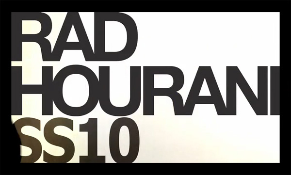 Rad Hourani SS/10 Video Rad Hourani SS/10 Video