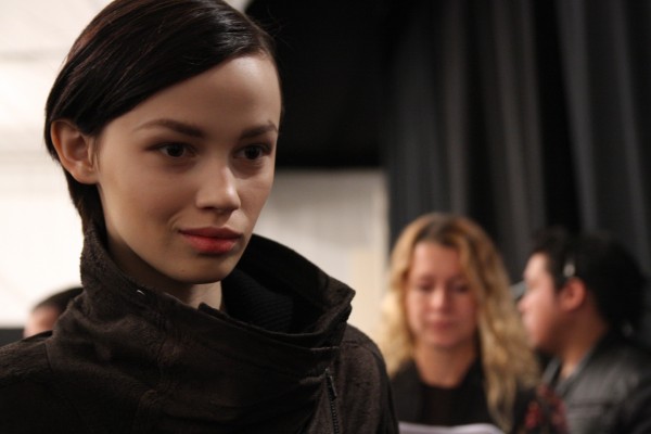 Ranya backstage at Yigal Azrouel Ranya backstage at Yigal Azrouel