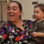 Organizer Julia with her little one, Violet