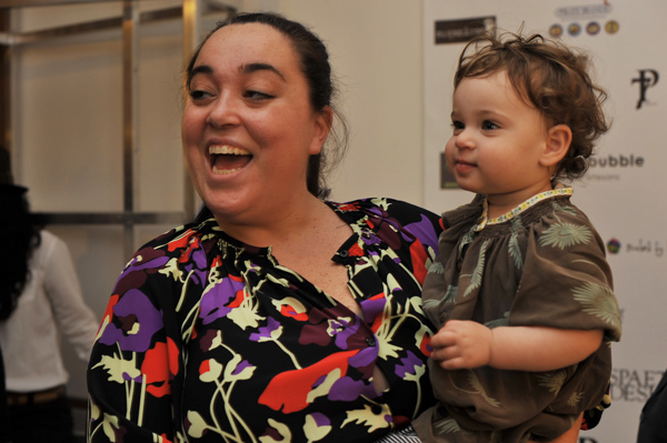 Organizer Julia with her little one, Violet