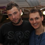 Landscape artist Brook (who designed the fabulous environment) with Matty from Women